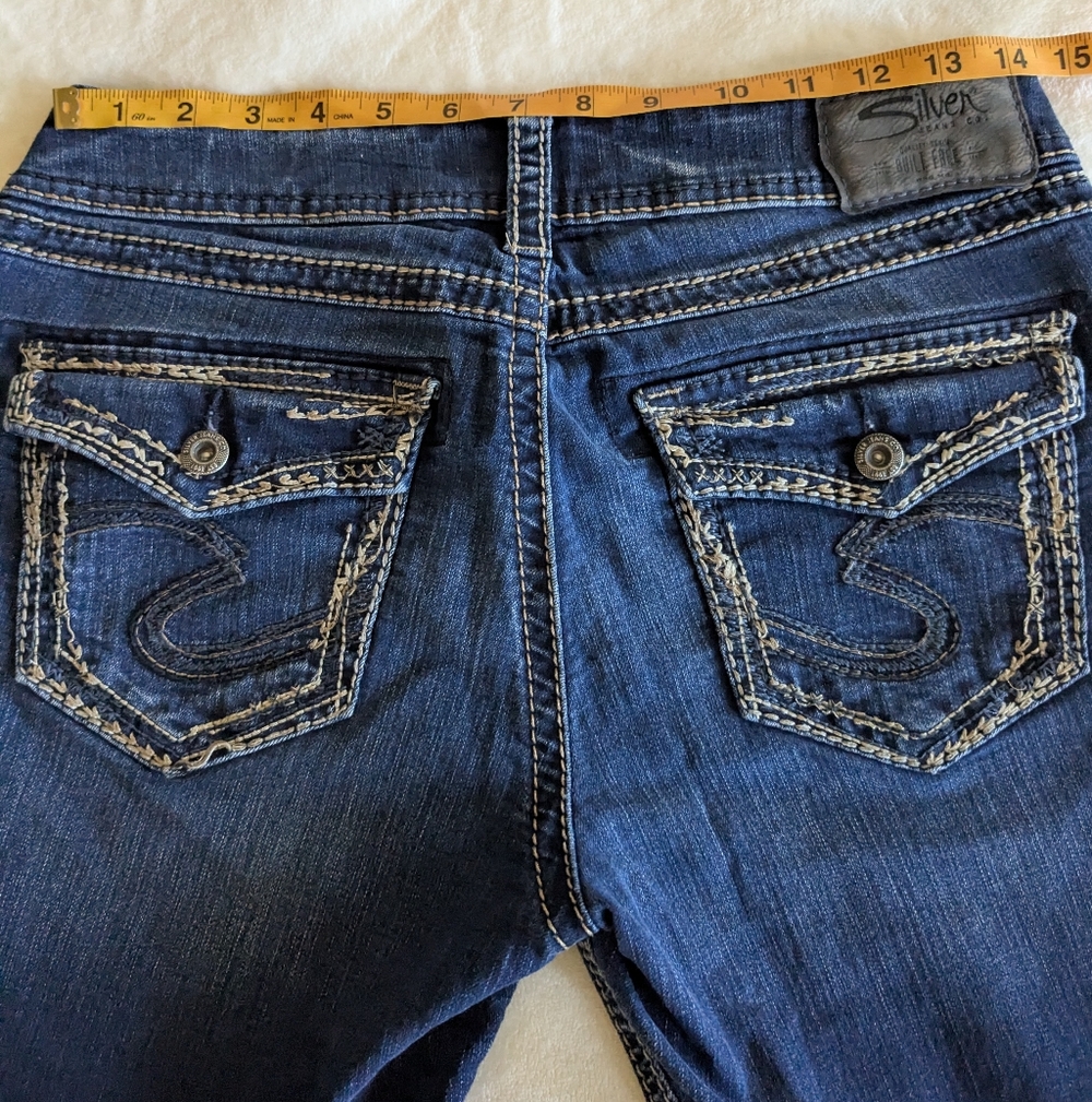 Ladies Suki Fit, Silver Jeans In Dark Wash, Size W29/L31